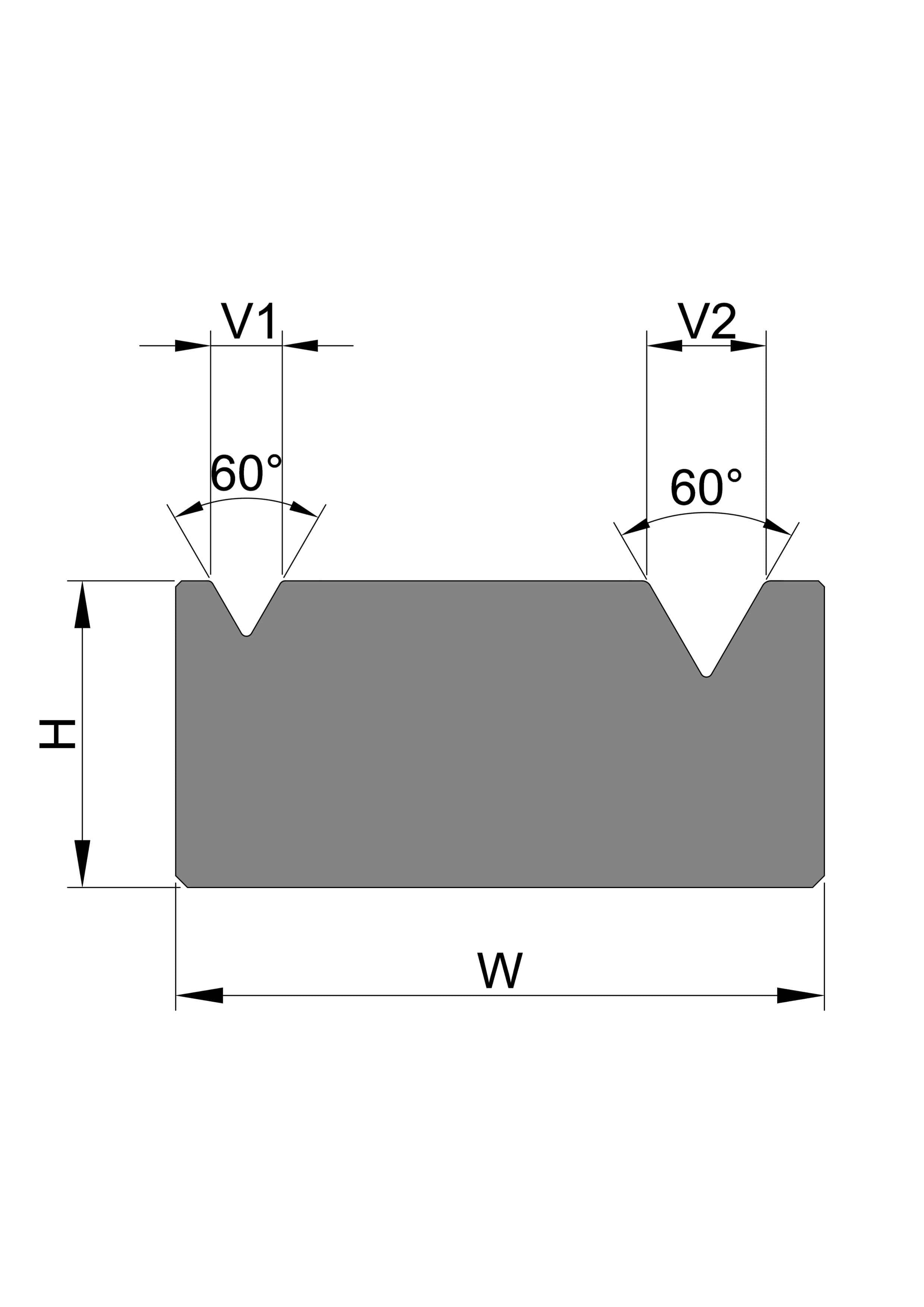 2 'V' Die - 60˚